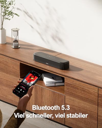 ULTIMEA 5.1 Surround Sound System, Soundbar für TV Geräte mit App Steuerung, Soundbar mit Subwoofer, 2 Surround Lautsprechern, Heimkino Soundsystem mit verstellbarem Bass, Bluetooth 5.3, Aura A30