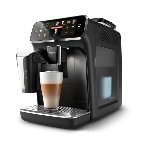 PHILIPS Espressomaschine der Serie 5400 – Genießen Sie 12 Getränke, schnell reinigendes LatteGo, intuitives TFT-Display, anpassbare Kaffeeeinstellungen, erstklassiges Küchendesign (EP5441/50)