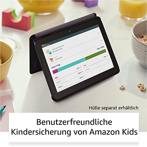 Zertifiziert und generalüberholt Fire 7-Tablet, 7-Zoll-Display, 16 GB, Modell (2022), schwarz Mit Werbung