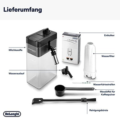 De'Longhi PrimaDonna Soul Perfetto ECAM 612.55.SB Kaffeevollautomat mit LatteCrema Milchsystem und Bean Adapt Technologie, 18 Rezepte, mit Farbdisplay- App-Steuerung, Silber/Schwarz