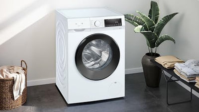 Siemens WG54G106EM iQ500, Waschmaschine 10kg, 1400 U/min, Antiflecken-System, varioSpeed für schneller saubere Wäsche, Nachlegefunktion, wäscheschonend, LED-Display, aquaStop, Amazon Exclusive Edition