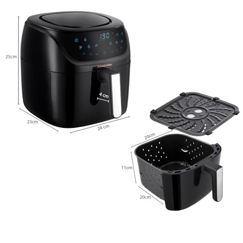 Russell Hobbs Heißluftfritteuse L 4L Rapid AirFryer [sehr kleines Gehäuse/7 Kochfunktionen/10 Programme] SatisFry (spülmaschinenfest, max 220°C, Fritteuse ohne Öl, Grillen,Backen,Braten etc) 27160-56