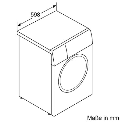 Bosch WGB244A40, Serie 8, Smarte Waschmaschine, 1-9kg, 1400 UpM, Made in Germany, Maximale Energie- und Wasserersparnis, i-DOS mit Waschmittelscan, Iron Assist, Nachlegefunktion, AquaStop