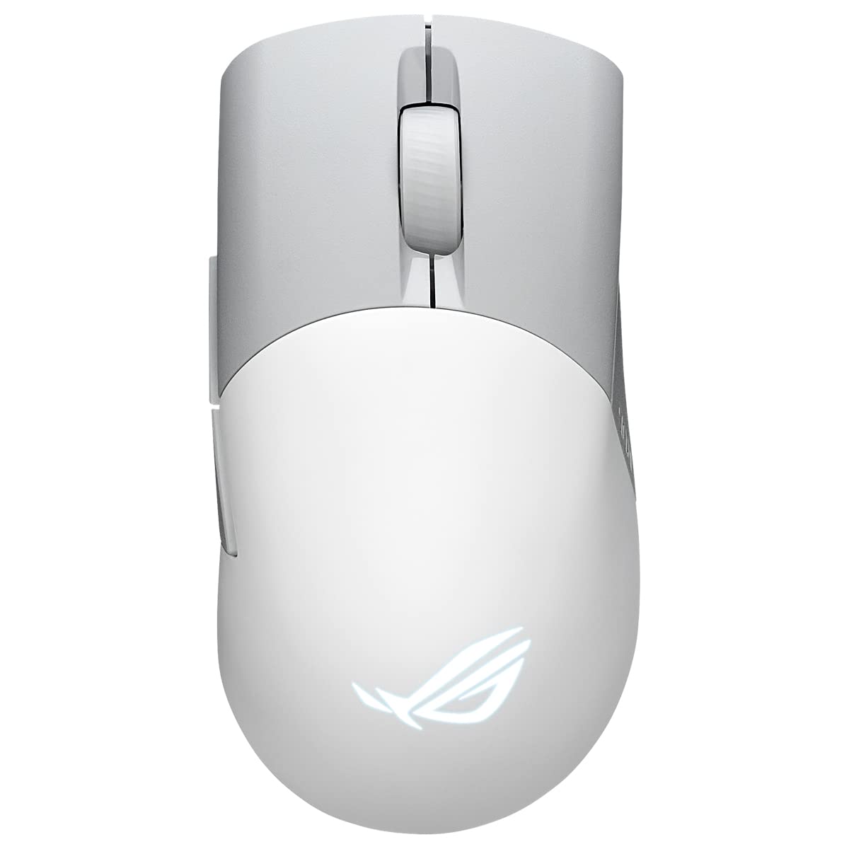 ASUS ROG Keris Wireless AimPoint White RGB Gaming Maus (optischer ROG AimPoint-Sensor, 36.000 DPI, ROG Micro Switches, 2,4 GHz RF, Bluetooth, USB, 5X programmierbare Tasten, weiß)