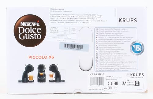 NESCAFÉ DOLCE GUSTO PICCOLO XS by KRUPS anthrazit manuelle Kaffeekapselmaschine