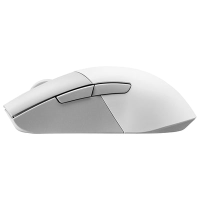 ASUS ROG Keris Wireless AimPoint White RGB Gaming Maus (optischer ROG AimPoint-Sensor, 36.000 DPI, ROG Micro Switches, 2,4 GHz RF, Bluetooth, USB, 5X programmierbare Tasten, weiß)