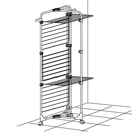 GimiTurmwäscheständer Modular 3, weiß/blau