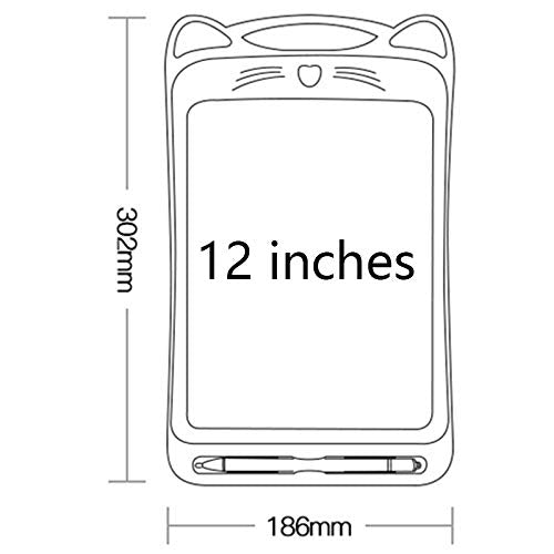 Breeshy 12 Kleinkind Zeichnung Doodle Board Kinder Scribbler Board LöSchbare Schreib Tafel LCD Zeichen BläTter Blau