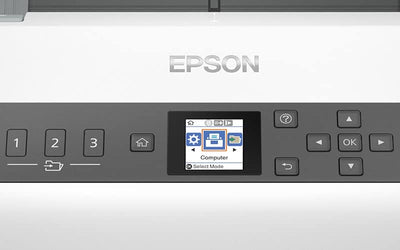 Epson Workforce DS-730N Standalone-Netzwerkscanner mit Einzelblatteinzug und Ethernet-Netzwerk, zuverlässiger DIN A4 Dokumentenscanner mit hoher Scangeschwindigkeit, ideal fürs Büro, weiß