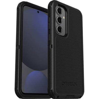 OtterBox Schutzhülle für Samsung Galaxy S24 FE Defender Serie, robust, langlebig, mit Port-Schutz, Schwarz