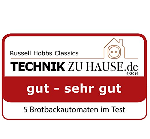 Russell Hobbs Brotbackautomat [12 Programme, 3 Gewichts- & 3 Bräunungseinstellungen] Classic (Digitaler Timer, 450g/700g/1000g, Warmhaltefunktion, spülmaschinenfester Brotkasten&Knethaken) 18036-56