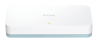 D-Link DGS-1008D 8-Port Gigabit Switch Desktop (10/100/1000 Mbit/s, bis zu 2000 Mbit/s pro Port im Full-Duplex-Modus, lüfterlos)