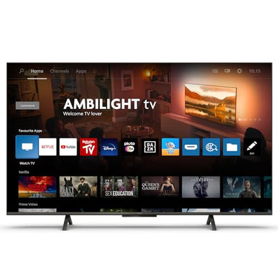 Philips Ambilight 65PUS8109 4K LED Smart TV - 65-Zoll Display mit Pixel-präziser Ultra HD, Titan OS Plattform und Dolby Atmos, Funktioniert mit Alexa und Google Sprachassistent - Satiniertes Chrom