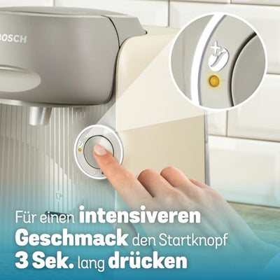 Bosch Tassimo finesse Kapselmaschine TAS167P, 70 Getränke, intensiverer Kaffee auf Kopfdruck, Abschaltautomatik, perfekt dosiert, platzsparend, 1400 W, crema