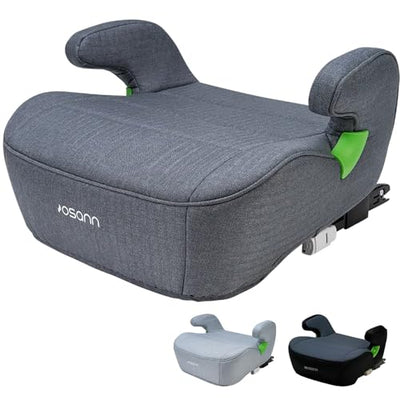 Osann Junior Isofix, Sitzerhöhung Auto Kinder, Kindersitzerhöhung mit Isofix, 126-150 cm (ca. 15-36 kg), Sitzschale i-Size - Elephant Grey