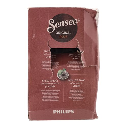 Philips Senseo Original Plus Kaffeepadmaschine, Schwarz, Intensitätsauswahl, Coffee Boost-Technologie, hergestellt aus recyceltem Kunststoff, CSA210/60