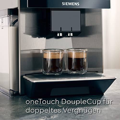 Siemens Kaffeevollautomat EQ900 TQ903D03, App-Steuerung, intuitives Full-Touch-Display, Barista-Modus, AromaBoost, Geräuschreduzierung, Premiummahlwerk, automatische Dampfreinigung, 1500 W, edelstahl