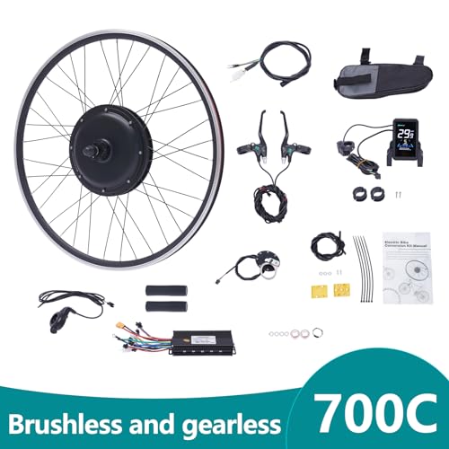 CLEADONG 28/29-Zoll Ebike Umbausatz, E-Bike Hinterrad/Vorderrad Umbausatz Kit, Electric Bicycle Umbausatz mit Controller und Display