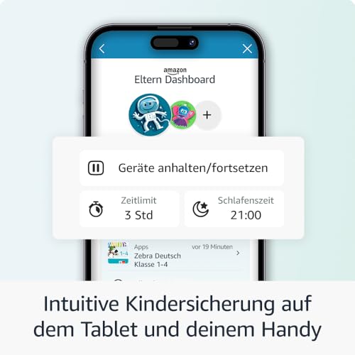 Das neue Amazon Fire HD 8 Kids Pro-Tablet, für Kinder von 6 bis 12 Jahren | 3 GB RAM, 8-Zoll-HD-Bildschirm, werbefreie Inhalte, Kindersicherung, 13 Stunden Akkulaufzeit, 32 GB, blaugrün (2024)