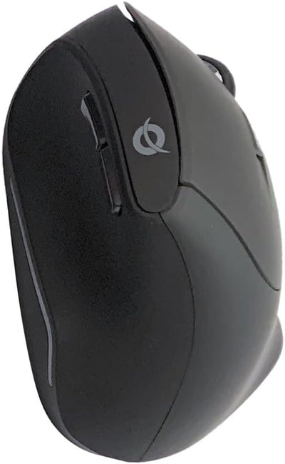 Conceptronic ORAZIO02PT Ergo Kabelloses Set aus ergonomischer Tastatur und vertikaler Maus, portugiesisches Layout, Schwarz