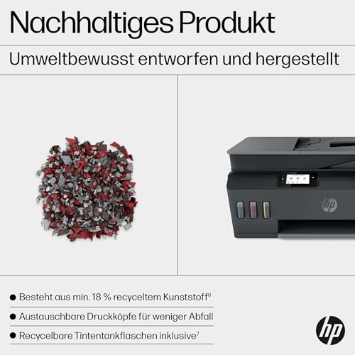 HP Smart Tank Plus 570 3-in-1 Multifunktionsdrucker, 20€ Cashback, (WLAN; ADF; Touchscreen) – 3 Jahre Tinte inklusive, 3 Jahre Garantie, großer Tintentank, hohe Reichweite, Drucken in hoher Qualität