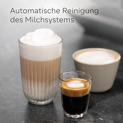 Siemens Kaffeevollautomat EQ700 classic TP715D01, App-Steuerung, Cold Brew, intuitives Full-Touch-Display, bis zu 10 individ. Kaffeekreationen als Favoriten, autom. Dampfreinigung, 1500 W, grau-silber