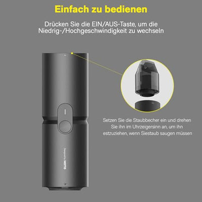 HOTO 15000PA Handstaubsauger Akku, 4 in 1 Autostaubsauger, USB-C Aufladbar, Mini Staubsauger Auto mit Waschbar HEPA-Filter, Reiniger Gerät für Auto/Haus/Büro/Tierhaare/Kajak Aufblasen