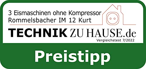 ROMMELSBACHER Eismaschine IM 12 Kurt - für Speiseeis, Frozen Yogurt, Sorbet & Slush, 1,5 Liter Gefrierbehälter, 500 ml Füllmenge, Zeitschaltuhr, leichte Reinigung, Eisportionierer