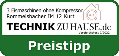 ROMMELSBACHER Eismaschine IM 12 Kurt - für Speiseeis, Frozen Yogurt, Sorbet & Slush, 1,5 Liter Gefrierbehälter, 500 ml Füllmenge, Zeitschaltuhr, leichte Reinigung, Eisportionierer