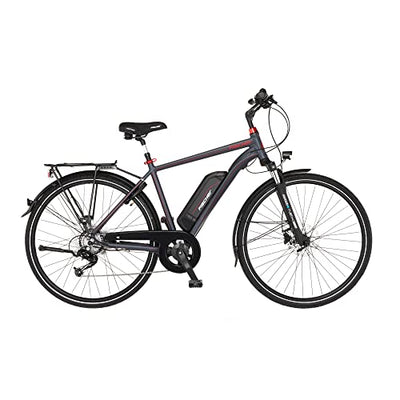 FISCHER E-Bike Trekking VIATOR 1.0, Elektrofahrrad für Damen und Herren, RH 50 cm, Heckmotor 45 Nm, 48 V Akku, anthrazit matt