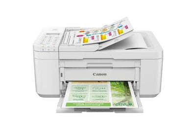 Canon Farbtintenstrahldrucker PIXMA TR4651 Multifunktionsgerät DIN A4 (Scanner, Kopierer, Drucker, Fax, 4800 x 1200 DPI, LCD, WLAN, USB, Apple AirPrint, PIXMA Cloud Link, ADF Duplexdruck) weiß