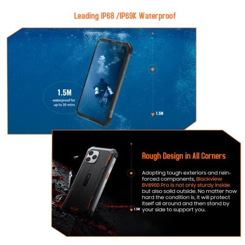 Blackview Outdoor Smartphone BV8900 PRO mit UWB-Suche, 10000mAh Akku, Helio P90 16GB+256GB, 64MP Triple Kamera, 6.5'' 2.4K FHD+, IP68 Android 13 Outdoor Handy Ohne Vertrag, NFC GPS OTG Schwarz