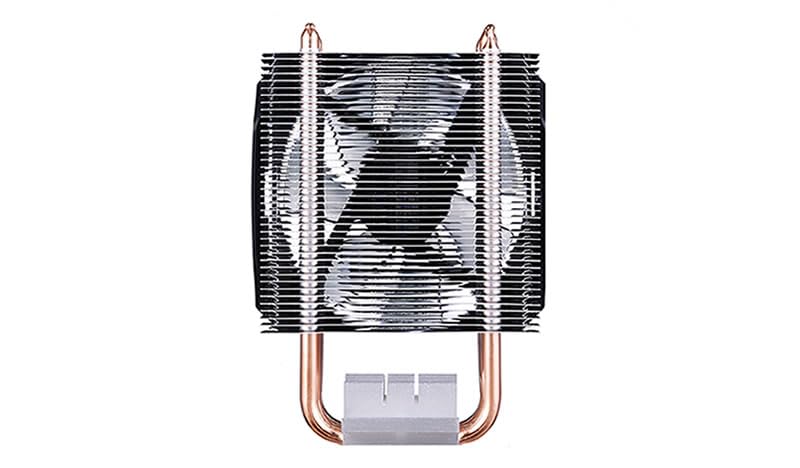 Cooler Master Hyper H412R CPU-Luftkühler - Low-Profile-Kühlsystem, Direktkontakt-Technologie, 4 Kupfer-Heatpipes, Kompakter Aluminium-Kühlkörper mit 92-mm-PWM-Lüfter - AMD und Intel kompatibel Desktop