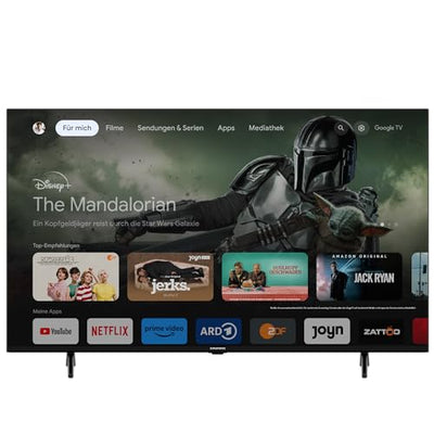 GRUNDIG 50 VOE 84 Q Fernseher 50 Zoll (126 cm) QLED TV, VPI 1800, Google TV, 4K UHD, Dolby Vision, HDR10+, Motion Picture Improvement, Chromecast Built-in, Bluetooth, Smart TV, Schwarz