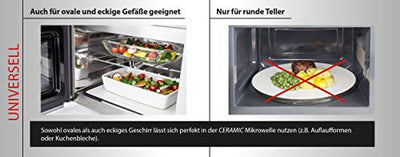 CASO | MG20 Ceramic menu 2-in-1 Mikrowelle mit Grill | Keramikboden und Grill-Rost für 2 Ebenen, 900 W, 1000 W Grill, 20 L, Edelstahl, verspiegelt