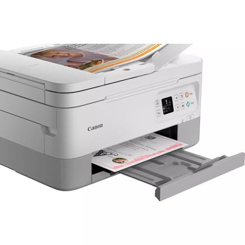 PIXMA TS7451i 3-in-1 WLAN-Drucker fürs Homeoffice, Kopierer und Scanner – PIXMA Print Plan kompatibel – Drucken von Randlosfotos – kabelloses Drucken/Scannen via Cloud und Smartphone (Weiß)