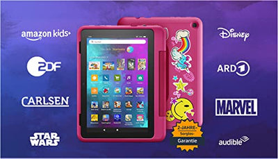 Das neue Fire HD 8 Kids Pro-Tablet, 8-Zoll-HD-Display, für Kinder von 6 bis 12 Jahren, 13 Stunden Akkulaufzeit, kindgerechte Hülle, 32 GB (2022), Regenbogen-Design