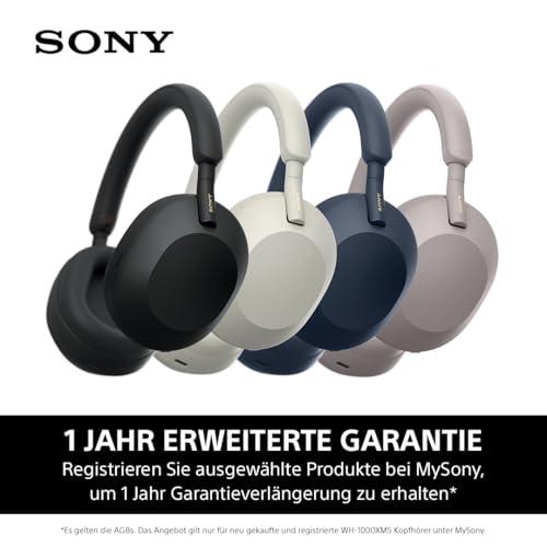 Sony WH-1000XM5 kabellose Bluetooth Noise Cancelling Kopfhörer (30h Akku, Touch Sensor, Headphones Connect App, Schnellladefunktion, optimiert für Amazon Alexa, Headset mit Mikrofon) Schwarz