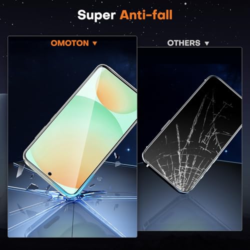 OMOTON Panzer Schutz Glas für Samsung Galaxy S24 FE, 3 Stück Schutzfolie kompatibel mit Samsung S24 FE, HD Displayschutzfolie, Anti- Kratzer, Bläschenfrei, 9H Härte Folie