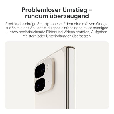 Google Pixel 9 Pro Fold – Android-Smartphone mit Gemini ohne SIM-Lock – fortschrittliches Dreifach-Rückkamerasystem – faltbares Display – Videos per Sprachbefehl steuern – Obsidian, 512GB