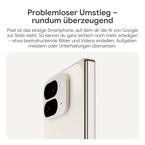 Google Pixel 9 Pro Fold – Android-Smartphone mit Gemini ohne SIM-Lock – fortschrittliches Dreifach-Rückkamerasystem – faltbares Display – Videos per Sprachbefehl steuern – Obsidian, 256GB