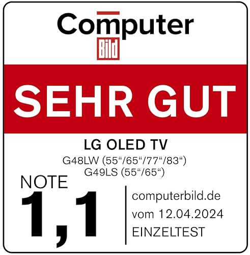 LG OLED55G49LS TV 55" (139 cm) OLED evo Fernseher (α11 4K AI-Prozessor, webOS 24, Dolby Vision, bis zu 120Hz) [Modelljahr 2024]