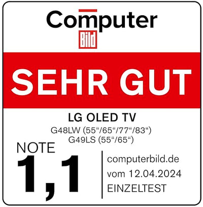 LG OLED55G49LS TV 55" (139 cm) OLED evo Fernseher (α11 4K AI-Prozessor, webOS 24, Dolby Vision, bis zu 120Hz) [Modelljahr 2024]