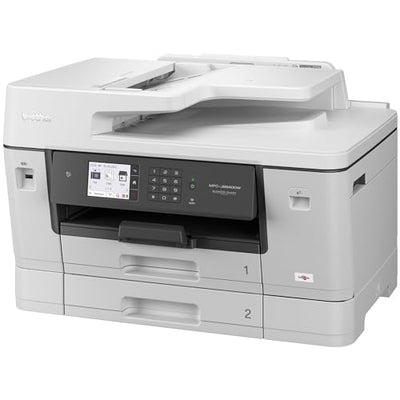 Brother MFC-J6940DW DIN A3 4-in-1 Farbtintenstrahl-Multifunktionsgerät (2 x 250 Blatt Papierkassette, Drucken, scannen, kopieren, faxen), Weiß, Mittel