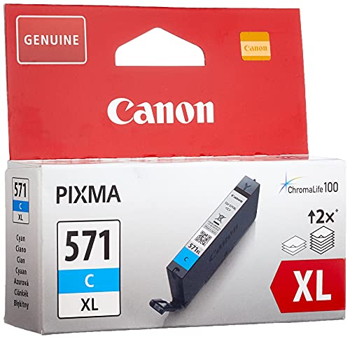 Canon Originaltinte CLI-571XL C, Größe XL, Cyan, Recyclebare Verpackung