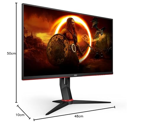 AOC Gaming 24G2SAE - 24 Zoll FHD Monitor, 165 Hz, 1ms, FreeSync Premium (1920x1080, VGA, HDMI, DisplayPort) schwarz/rot