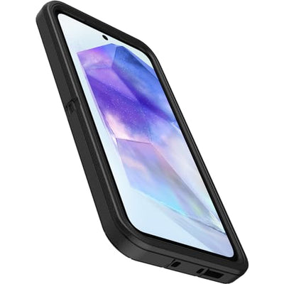 OtterBox Defender Hülle für Samsung Galaxy A55 5G,stoßfest, extrem robust, Schutzhülle,5x mehr Stürze als nach Militärstandard, kompatibel mit kabellosem Aufladen,Schwarz/Keine Einzelhandelsverpackung