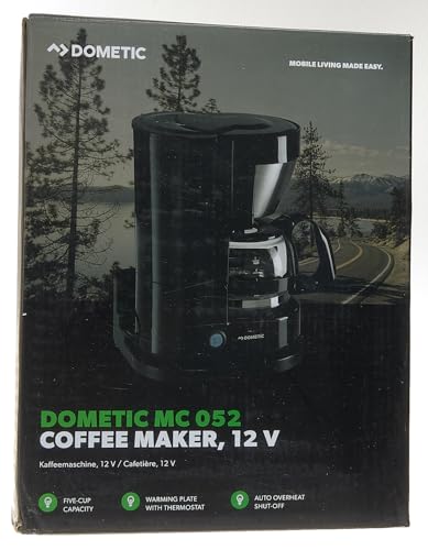 Dometic PerfectCoffee MC 052, Reise-Kaffeemaschine, 12 V, 170 W, für Auto, LKW oder Boot, 5 Tassen, schwarz