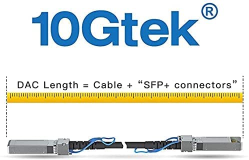 10Gtek SFP+ DAC Twinax Kabel 0.25-Meter(0.8ft), 10G SFP+ to SFP+ Direct Attach Copper Passive Cable für Cisco SFP-H10GB-CU0.25M, Ubiquiti UniFi, TP-Link, Netgear, D-Link, Zyxel, Mikrotik and More