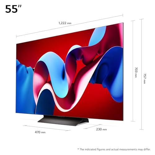 LG OLED55C47LA TV 55" (139 cm) OLED evo Fernseher (α9 Gen7 4K AI-Prozessor, webOS 24, Dolby Vision, bis zu 120Hz) [Modelljahr 2024]